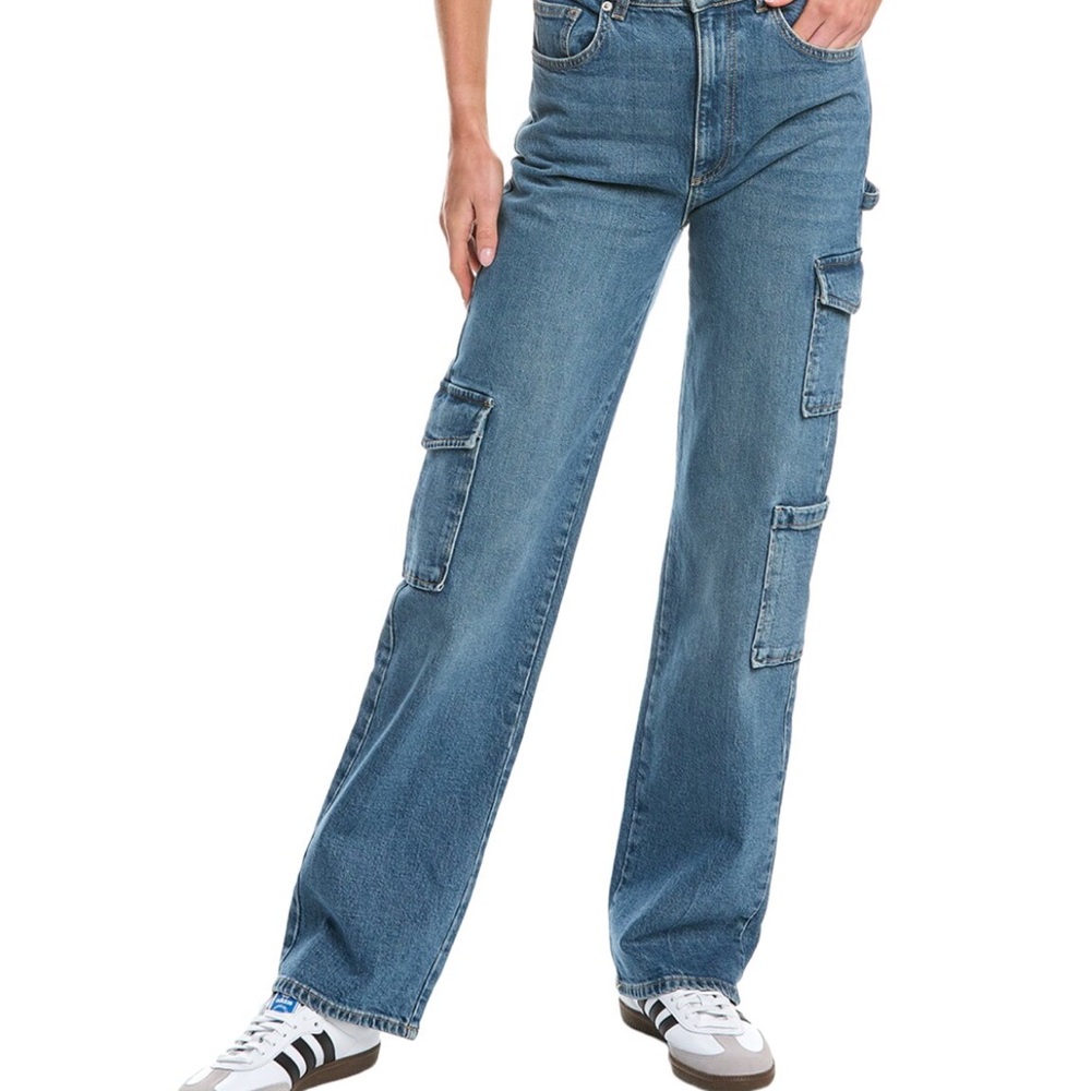ba&sh Blue Flare Wide Leg Jeans